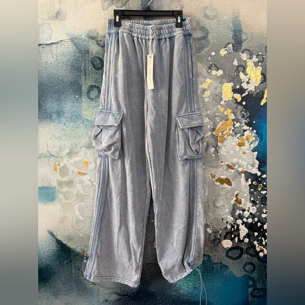 She & Sky | Mineral Wash Cargo Jogger Pants